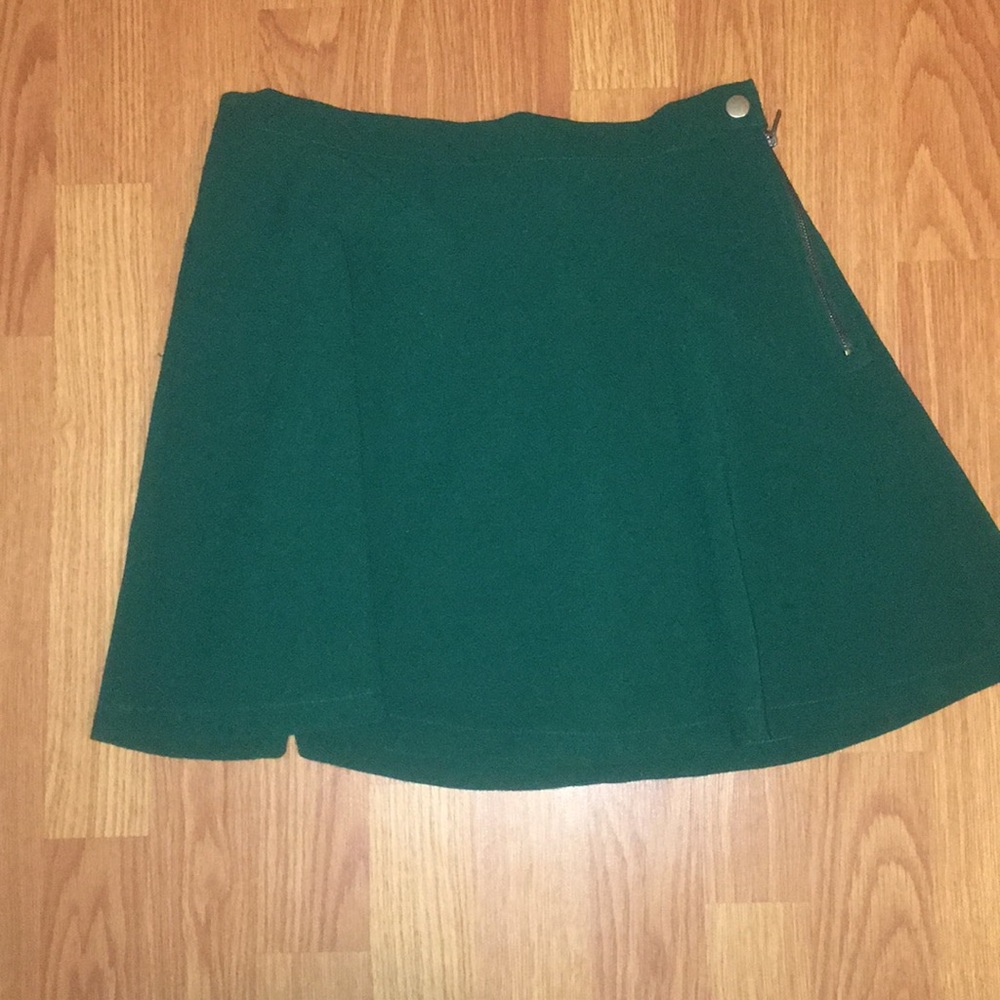 Forest green skater skirt
